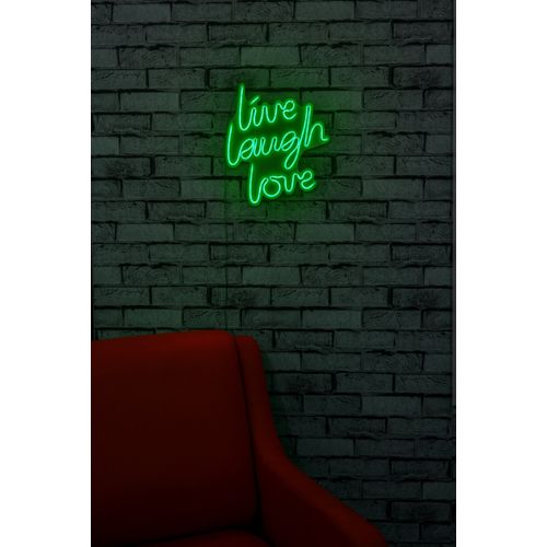 Wallity Ukrasna plastična LED rasvjeta, Live Laugh Love - Green slika 3