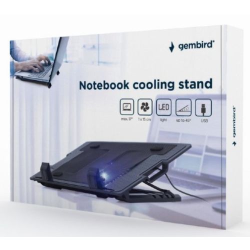 NBS-1F17T-01 Gembird hladnjak za laptop, 17inc 150mm Fan, USB, 370x265mm, Ergo Stand A slika 4