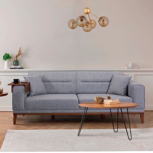 Atelier Del Sofa Liones Tepsili-Grey Grey 3-Seat Sofa-Bed slika 1
