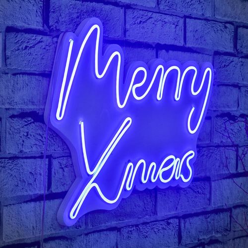 Wallity Ukrasna plastična LED rasvjeta, Merry Christmas - Blue slika 9