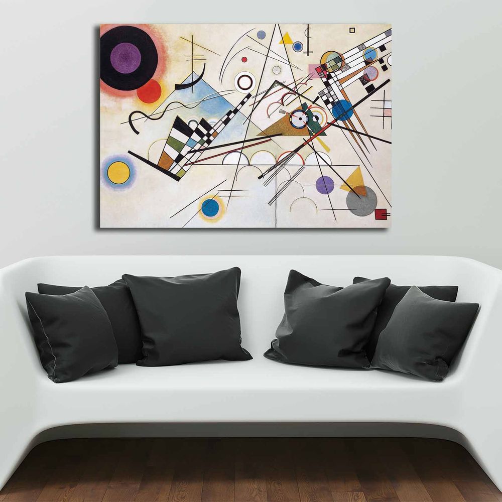 Višebojna dekorativna slika "Kandinski ritam"na platnu slika 1