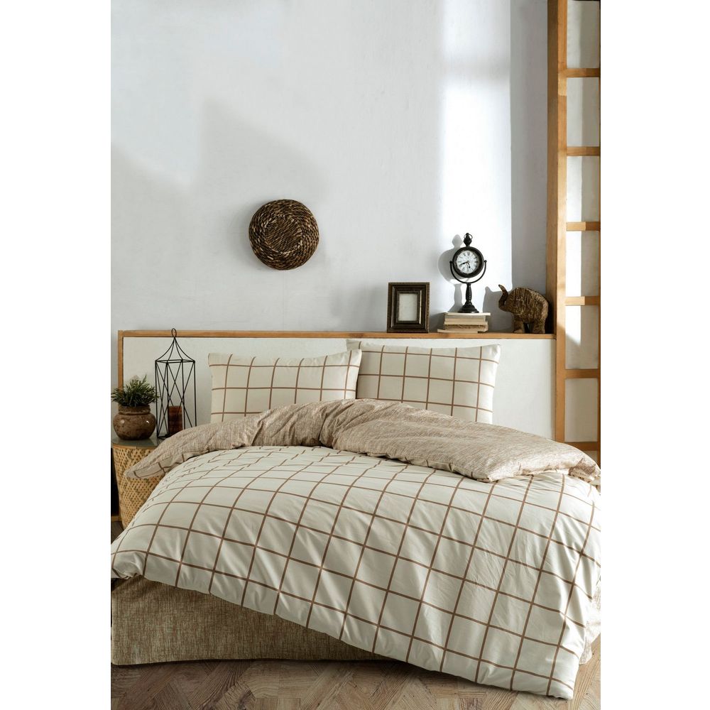 Kare Ranforce King Posteljina Set (FR) - Boja: Krem slika 3