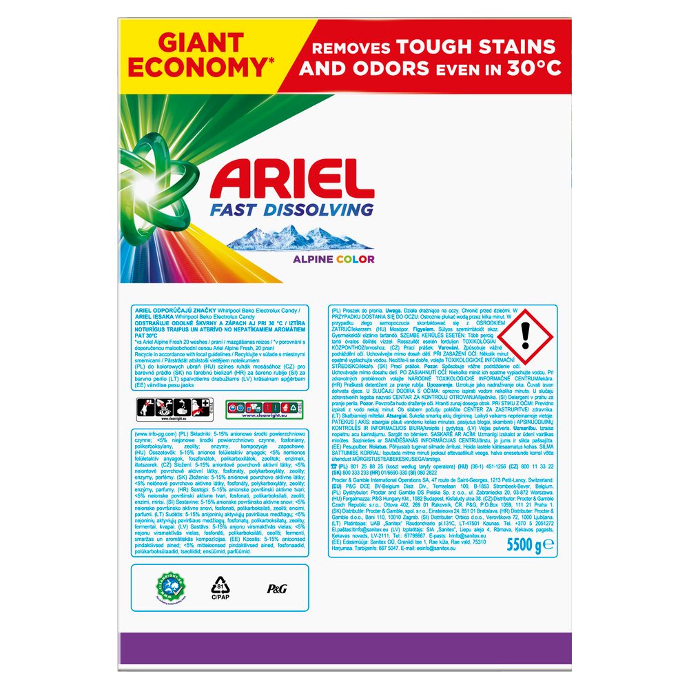 Ariel Color prašak 5.5kg/ 100 pranja slika 2