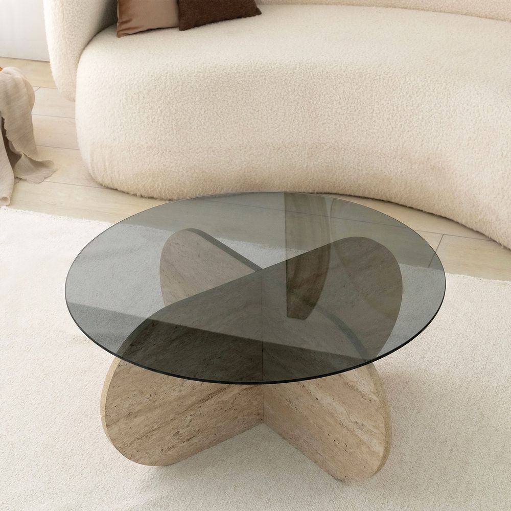 Bubble - Fume Travertine Fume Coffee Table slika 8