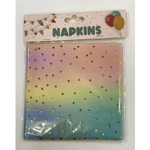 Salavete 33x33 cm 12/1 RAINBOW GOLD DOT
