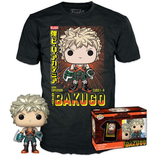 Set figure POP &#38; Tee My Hero Academia Katsuki Exclusive size L slika 1