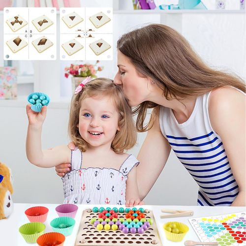 Woopie Montessori sorter mozaik šarenih perli  slika 7