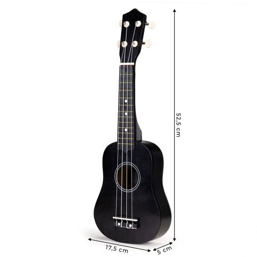 Eco Toys Ukulele gitara za decu 4 Žice crna slika 7