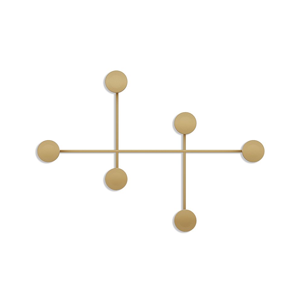 Metal wall hook Dama-A, colour: gold slika 4