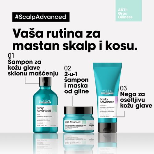 Loreal Professionnel Paris Scalp Advanced Anti-Oiliness Šampon Za Kožu Glave Sklone Mašćenju 300ml slika 8