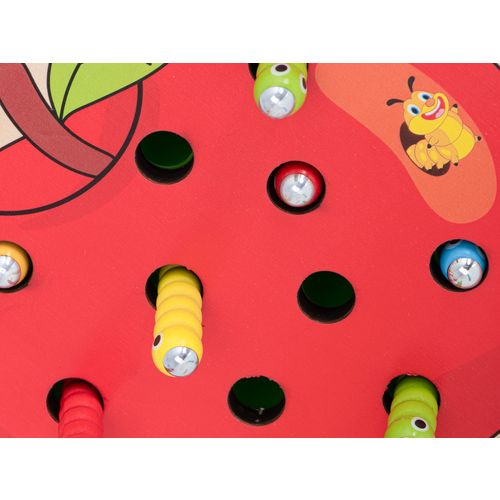 Montessori magnetna drvena jagoda s gusjenicama slika 9