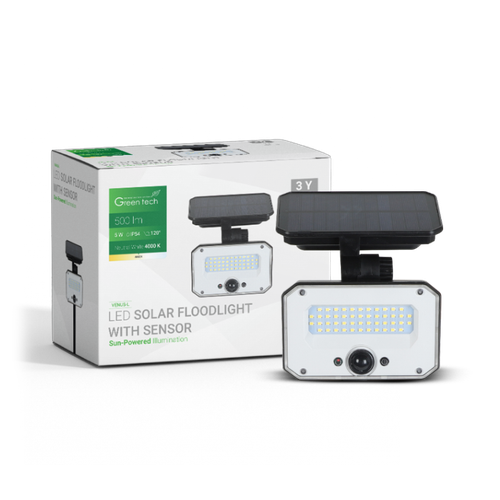 Green Tech LED solarni reflektor  5W, 4000K, IP65, 500 lm slika 2