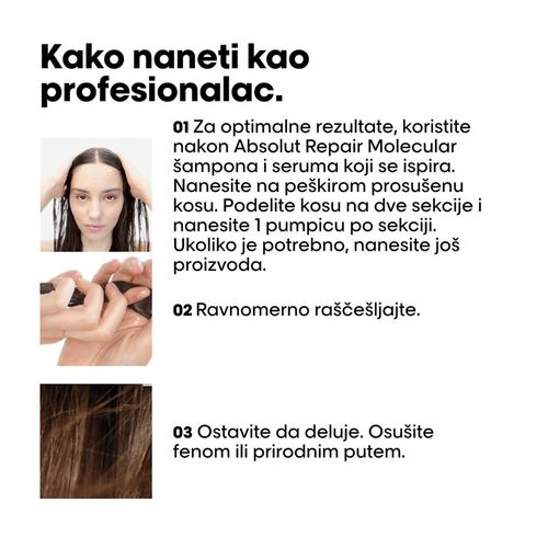 L’Oréal Professionnel Absolut Repair Molecular Maska Bez Ispiranja 50ml slika 7