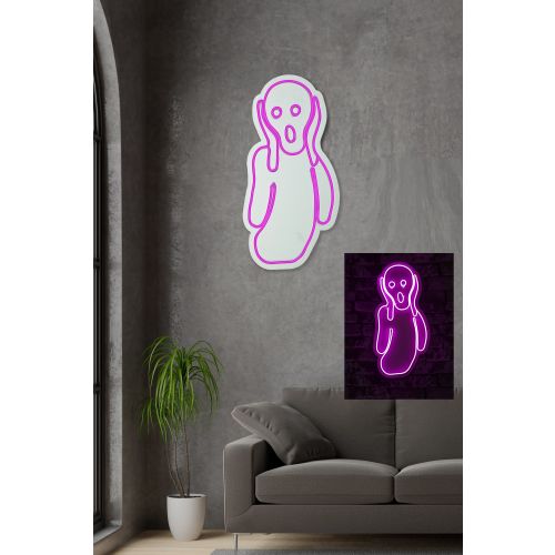 Wallity Ukrasna plastična LED rasvjeta, Scream - Pink slika 13