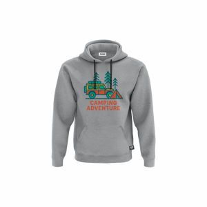XGB3 Duks sa kapuljačom i džepom Camping Adventure Silver