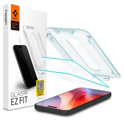 Spigen - Glas.tR EZ-FIT (2 kom) kaljeno staklo AGL07928 za iPhone 16 Pro - prozirno slika 1