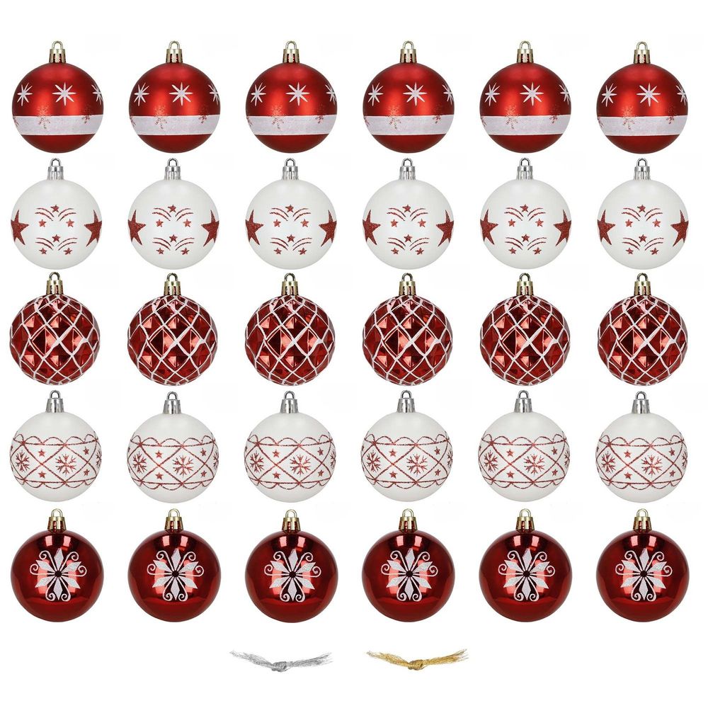 Ca0987 set božićnih kuglica 6 cm 30 kom slika 3