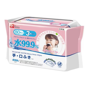 Lec.Be Vlažne maramice za ruke i lice 99,9% PURE WATER - Set 3x80kom