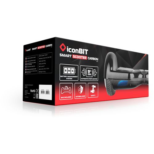 IconBIT hoverboard smart 6,5" carbon slika 4