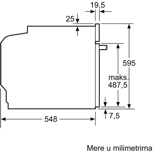 Bosch HBG5370S0 Serija 6 Ugradna rerna, Inox slika 6