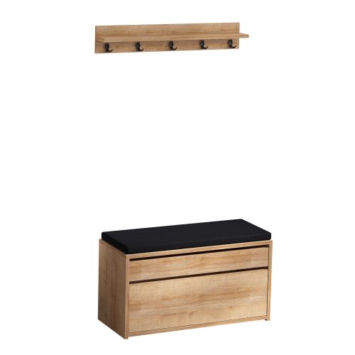 Hanah Home Boby Oak Black Predsoblje slika 3