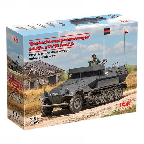 Model Kit Military - Sd.Kfz.251/18 Ausf.A WWII German Observation Vehicle 1:35 slika 1