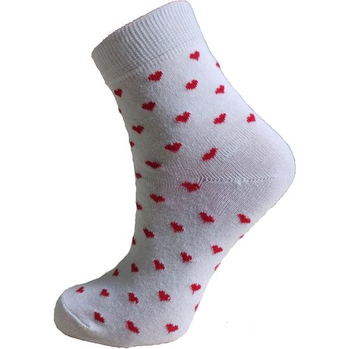 SOCKS BMD Ženska sokna My Pleasure art. 043 vel. 35-38 bela crvena srca slika 1