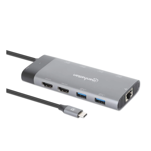 Docking station Manhattan 130714 10in1 USB-C - 2xHDMI/5xUSB/LAN/PD 100W slika 6