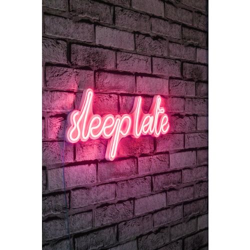 Wallity Ukrasna plastična LED rasvjeta, Sleep Late - Pink slika 10