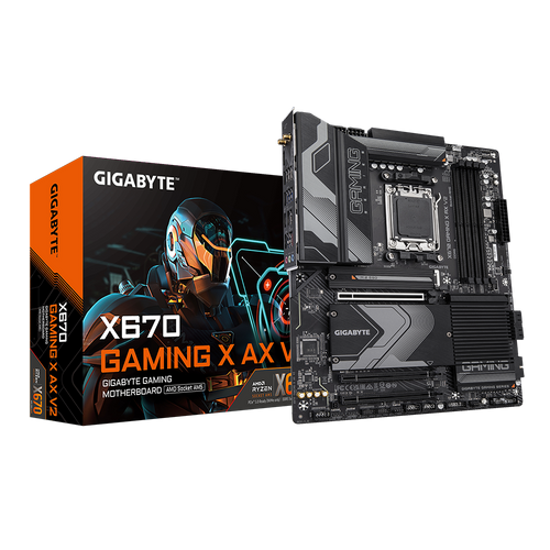 Gigabyte X670 GAMING X AX V2 AM5, X670 Chipset, 4 x DDR5, 1x PCIe 5.0 x4 and 3xPCIe 4.0 x4 M.2 Connectors slika 1