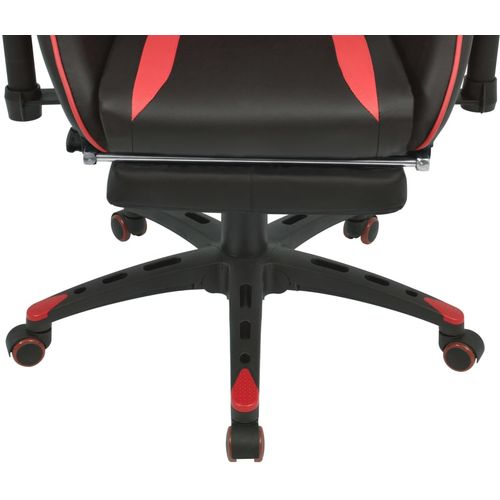 Podesiva igraća uredska stolica s osloncem za noge crvena slika 24