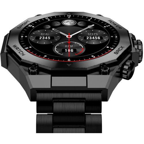 KSIX, smartwatch Titanium, AMOLED 1,43” zaslon, 2 remena, 5 dana aut., crni slika 5