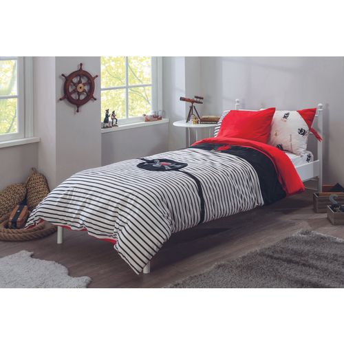 Pirate (160x220 Cm) Red
White
Black Young Quilt Cover Set slika 1