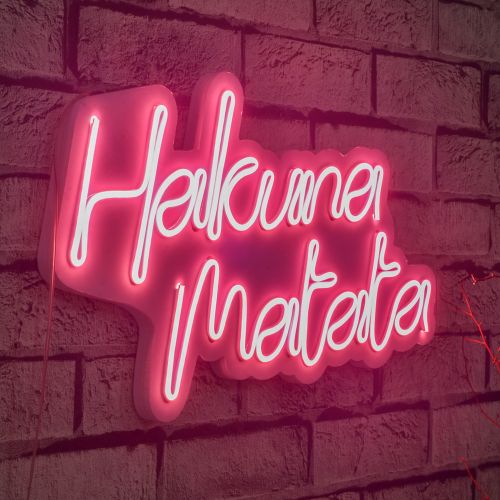 Wallity Ukrasna plastična LED rasvjeta, Hakuna Matata - Pink slika 9