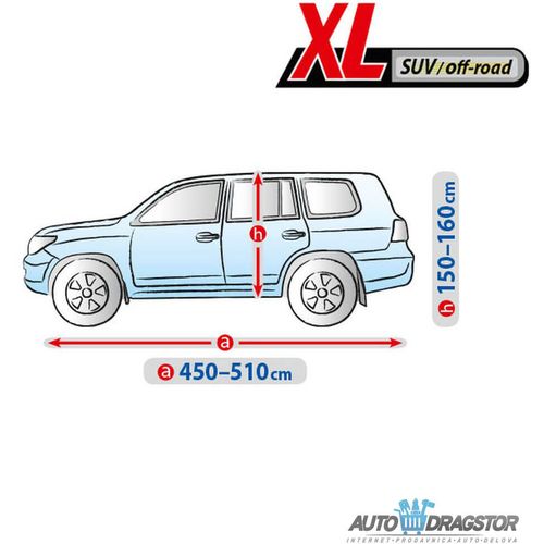 CERADA ZA AUTOMOBILE XL OFF ROAD/SUV D 450-510/Š 150-160/ V 148CM VODONEPROPUSNA slika 3