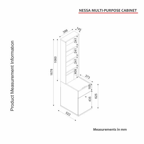 Nessa - Beli ormarić za kupatilo slika 8