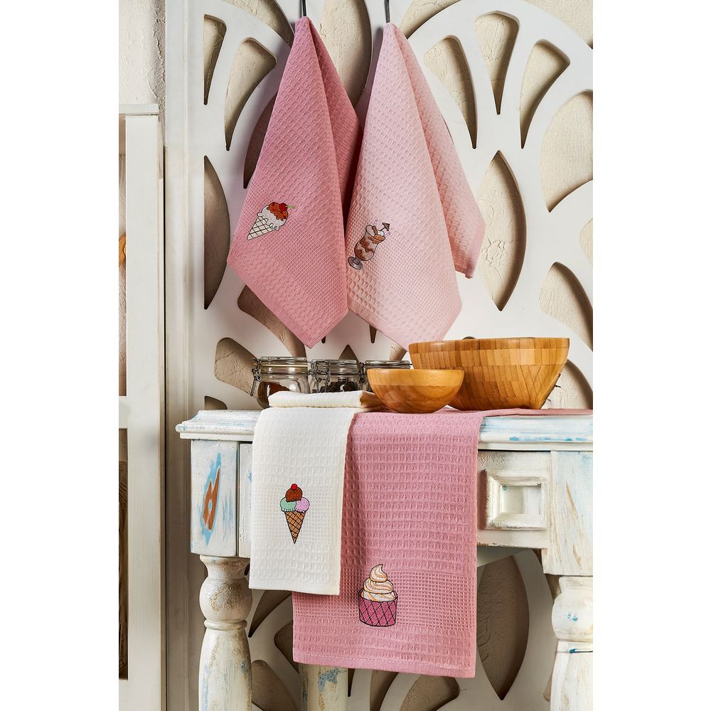Ice Cream Multicolor Kitchen Towel Set (6 Pieces) slika 2