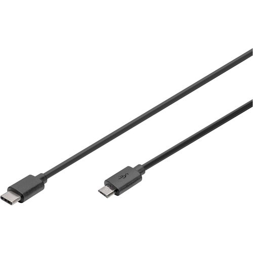 Digitus USB kabel USB 3.2 gen. 1 (USB 3.0) USB-C® utikač, USB-Micro-B 3.0 utikač 1.80 m crna okrugli, utikač primjenjiv s obje strane, dvostruko zaštićen DB-300137-018-S slika 5
