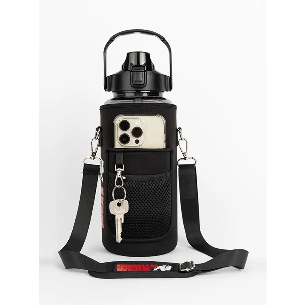 Gorilla Wear Boca za vodu sa navlakom 2000ml, Crna slika 3