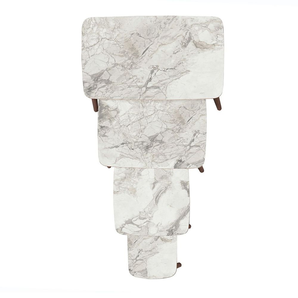 Nesting Table Luci - Set od 4 komada u bijeloj boji slika 7