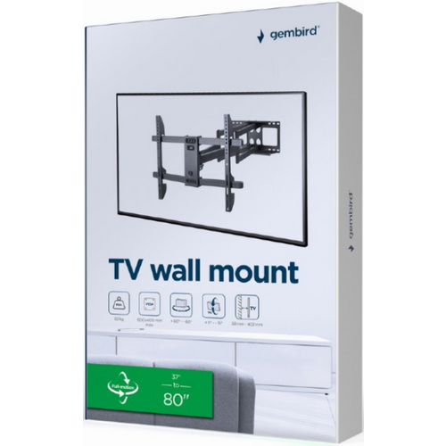 WM-80ST-02 Gembird TV nosac okretanje/tilt 37-80 VESA max.60x40cm, max 60kg, drzac slika 5