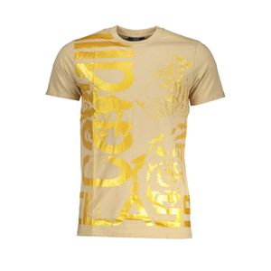 CAVALLI CLASS MEN'S SHORT SLEEVED T-SHIRT BEIGE