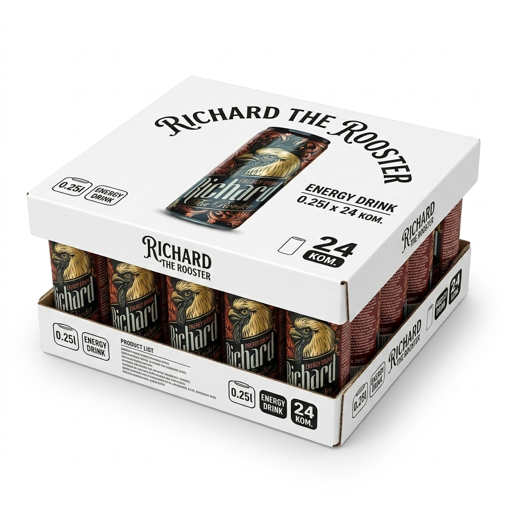 Vitinka Energy drink Richard the Rooster 0.25l 24kom   XXL  slika 1