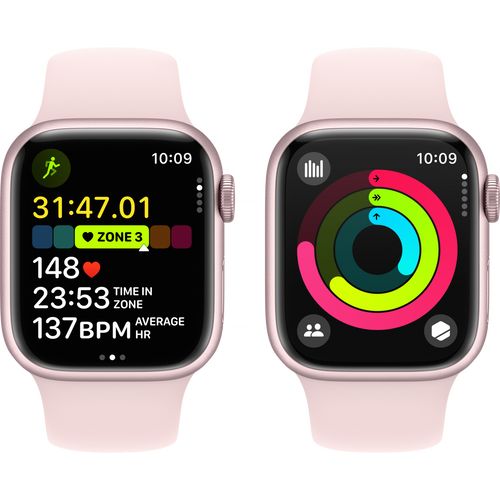 Apple Watch S9 GPS 41mm Pink Alu Case w Light Pink Sport Band - M/L slika 14