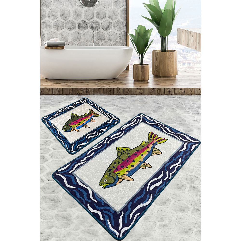 Set Kupatilskih Prostirki Pescado Multicolor (3 Dijela) slika 1