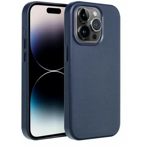 Kožna maska Mag Cover za iPhone 14 Pro plava slika 2