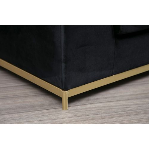 Atelier Del Sofa Line With Side Table - Crni zlatni trosed sa 4 mesta slika 8