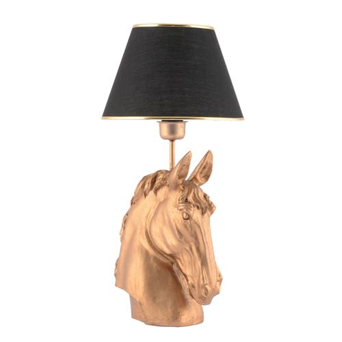 Opviq Stolna svjetiljka, Horse - Black, Gold slika 4