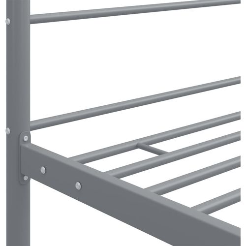 Okvir za krevet s nadstrešnicom sivi metalni 200 x 200 cm slika 5
