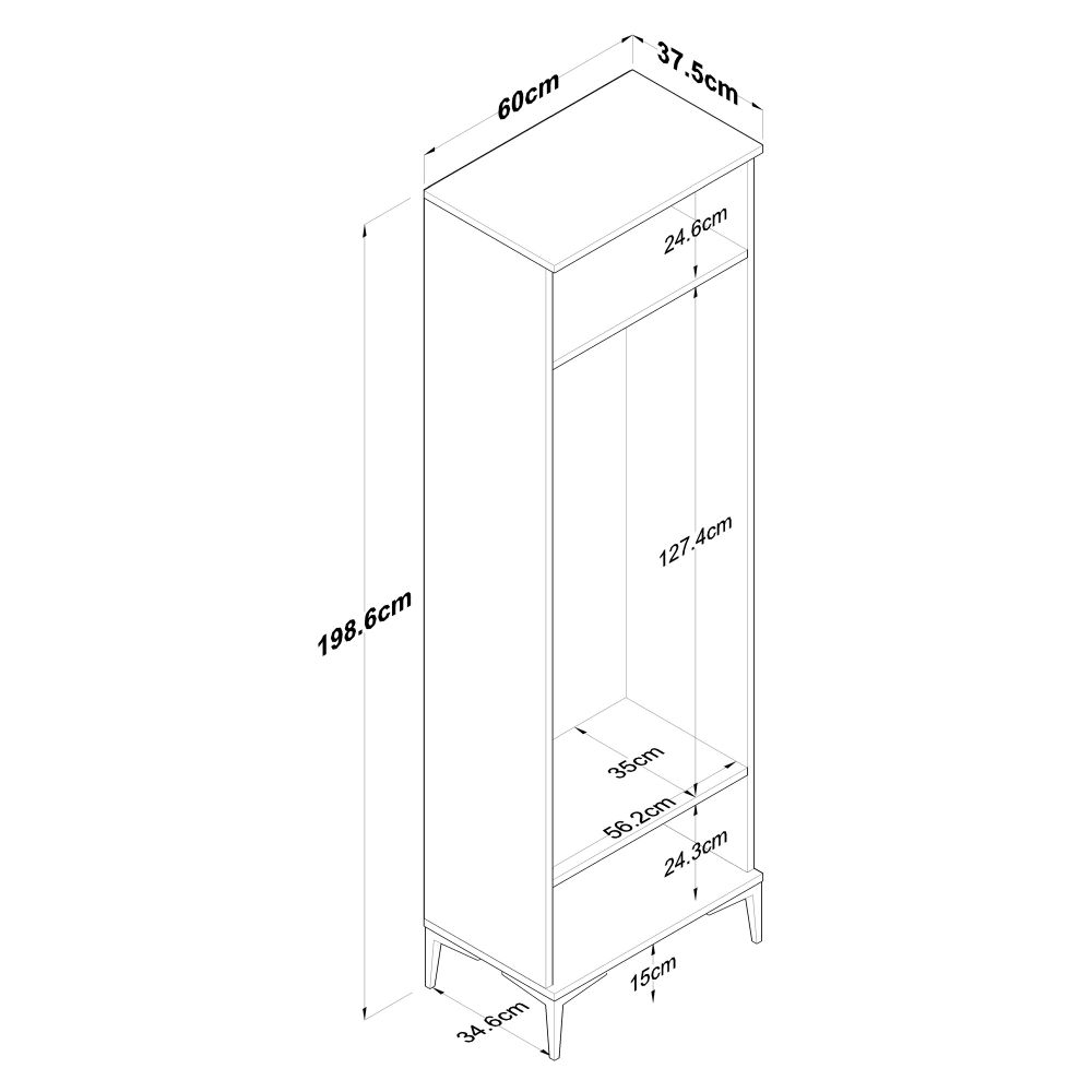 Bijeli Hodnik Ormar EA111 - 2703 Walnut slika 11